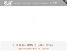 Tablet Screenshot of batterydance.org